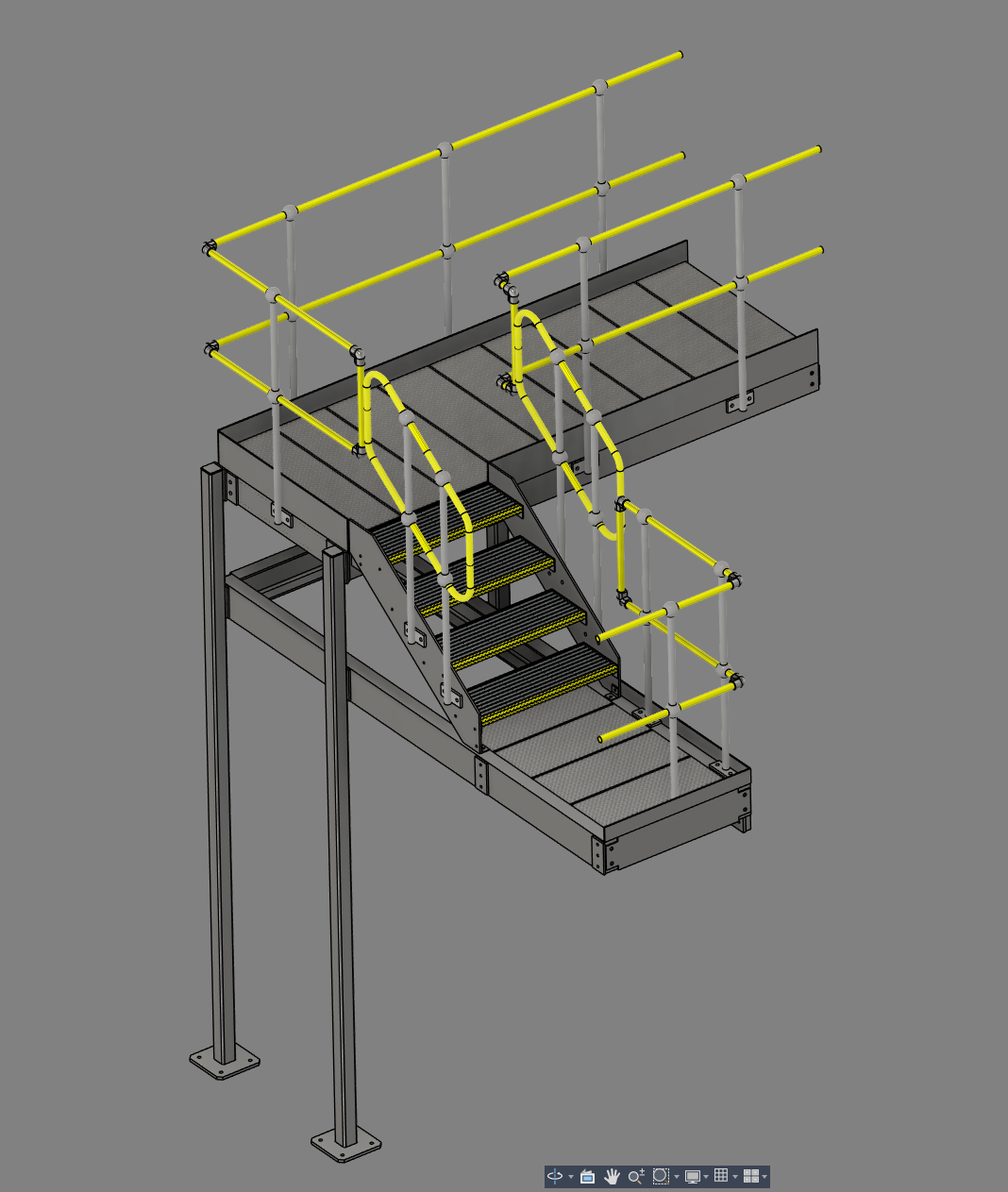 Platform and stairs CAD model