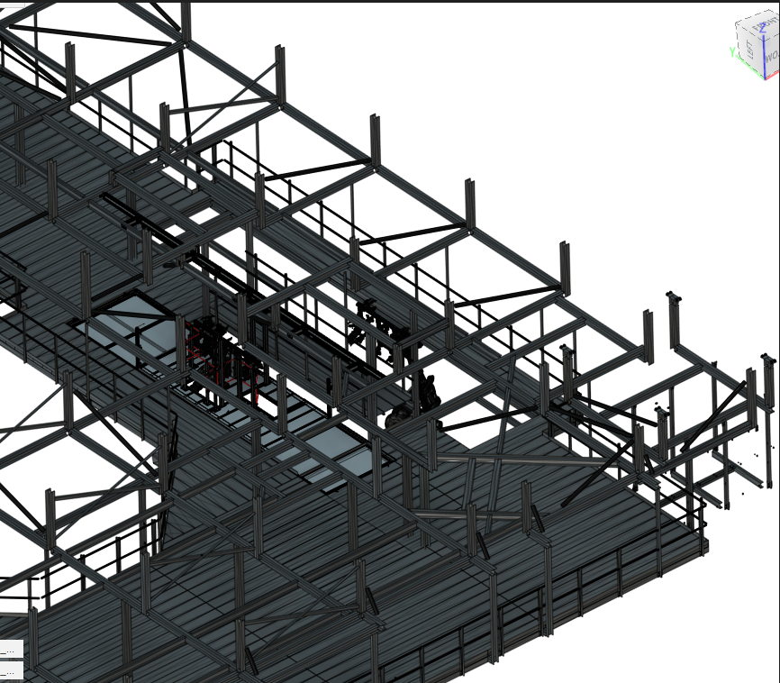 Sliding maintenance platform model